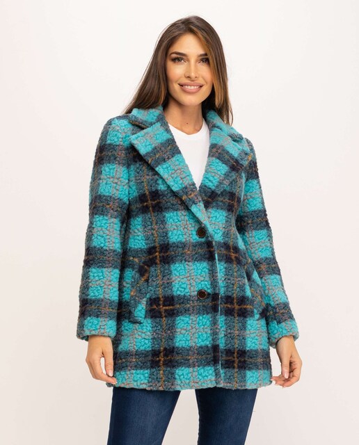 Imagen 0 de Abrigo de mujer con solapa y bolsillos laterales