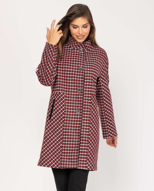 Imagen 0 de Abrigo de mujer con cuello  chimenea y manga japonesa