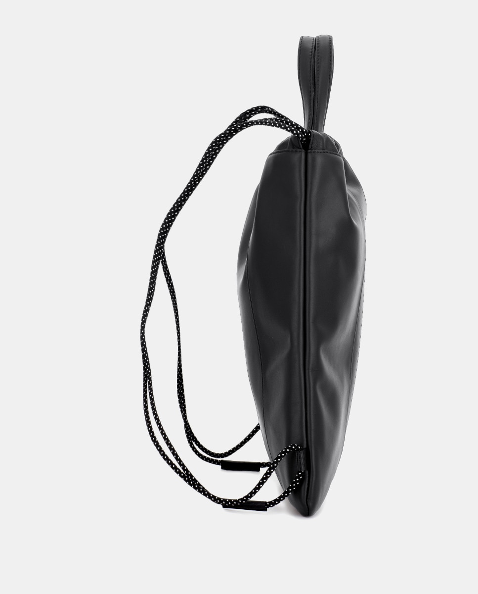 Mochila de hombre fina de piel - Scharlau - Negro Negro-3