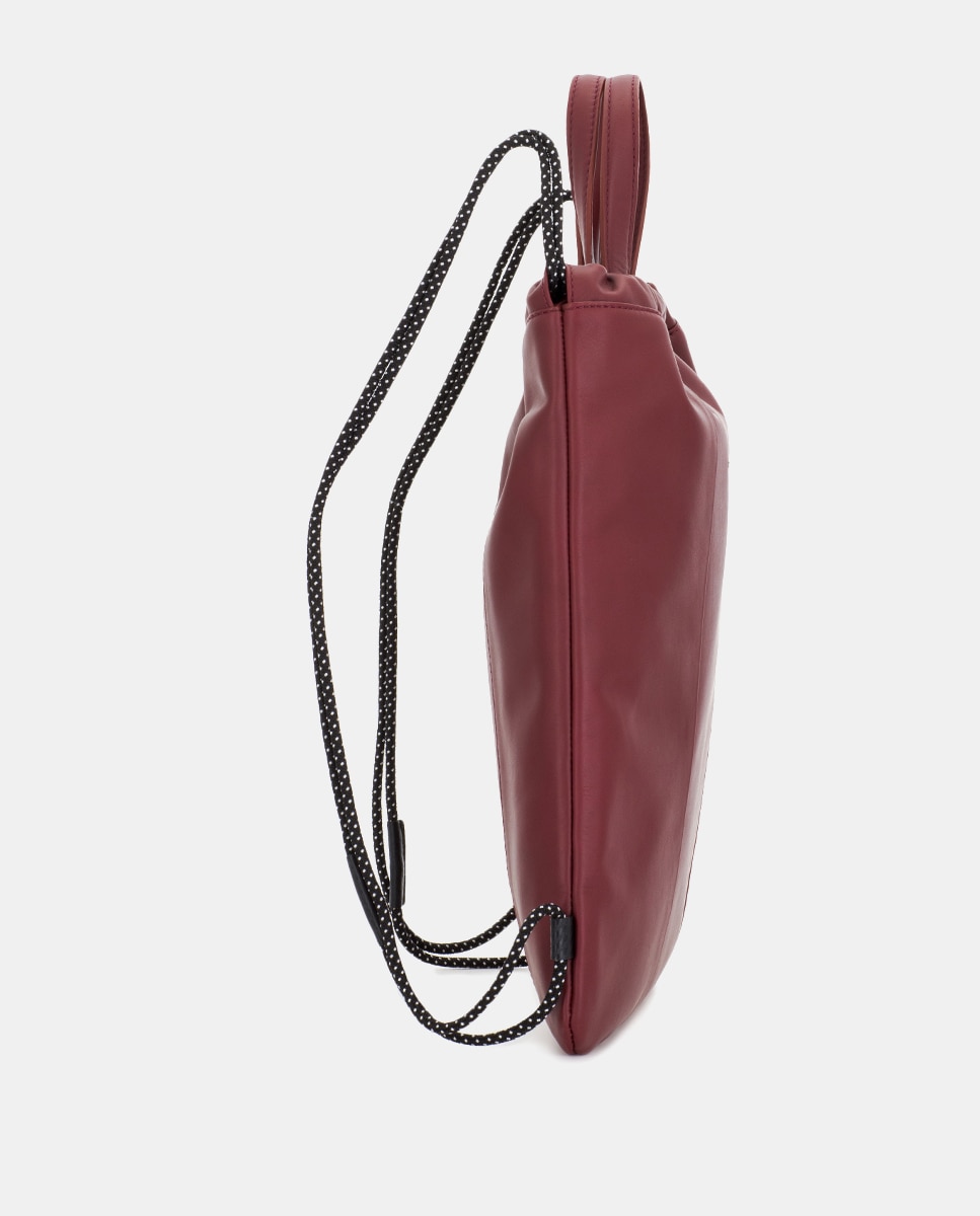 Mochila de hombre fina de piel - Scharlau - Burdeos Burdeos-3