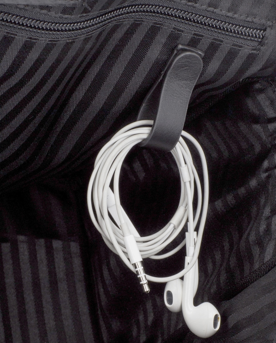 Portadocumentos de hombre de piel - Negro Negro-6