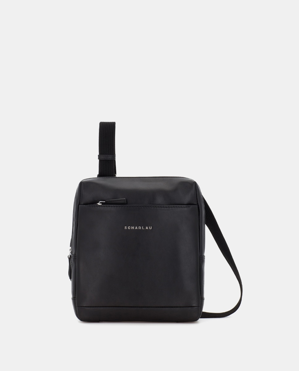 Bandolera de hombre de piel - Scharlau - Negro Negro-1