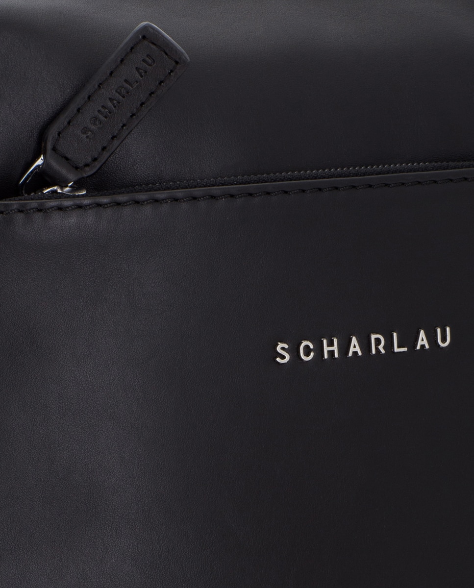 Bandolera de hombre de piel - Scharlau - Negro Negro-5