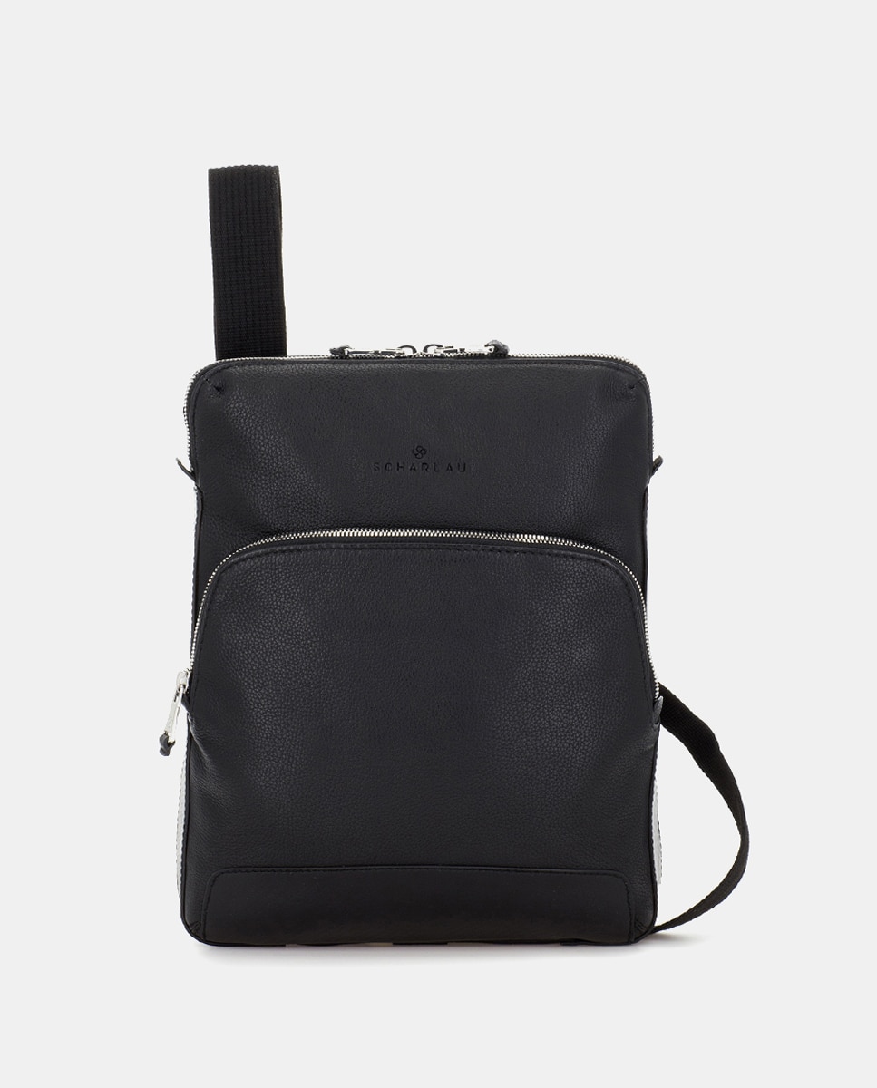 Bandolera de hombre de piel - Scharlau - Negro Negro-1