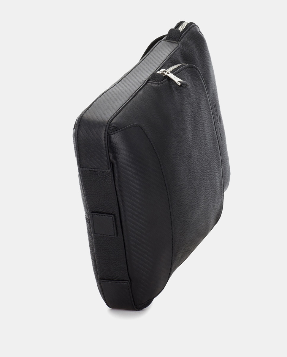 Bandolera de hombre de piel - Scharlau - Negro Negro-4