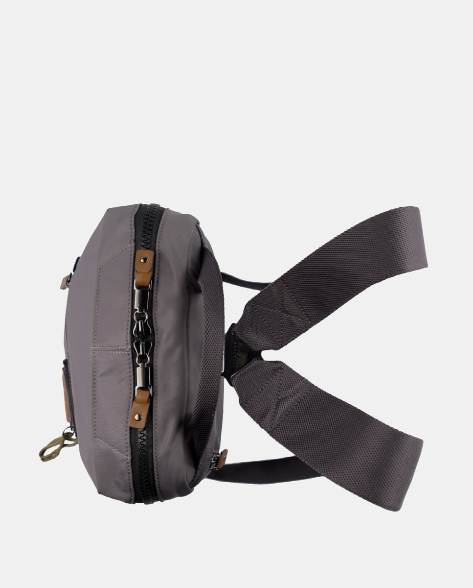 Mochila de mujer pequeña para ordenador portátil - Scharlau - Gris Gris-4