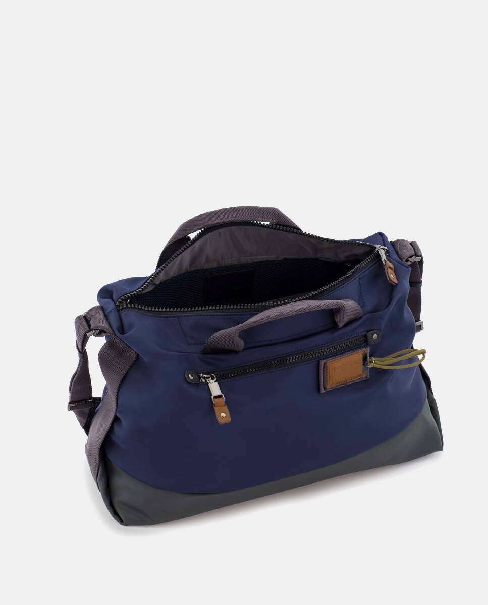 Portadocumentos de mujer estilo mensajero - Scharlau - Azul marino Azul marino-3