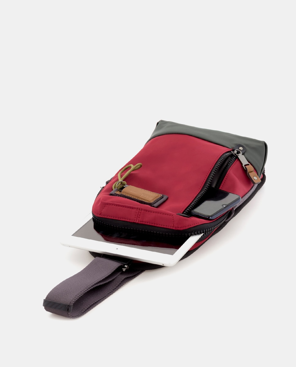 Bandolera de hombre pequeña - Scharlau - Rojo Rojo-4