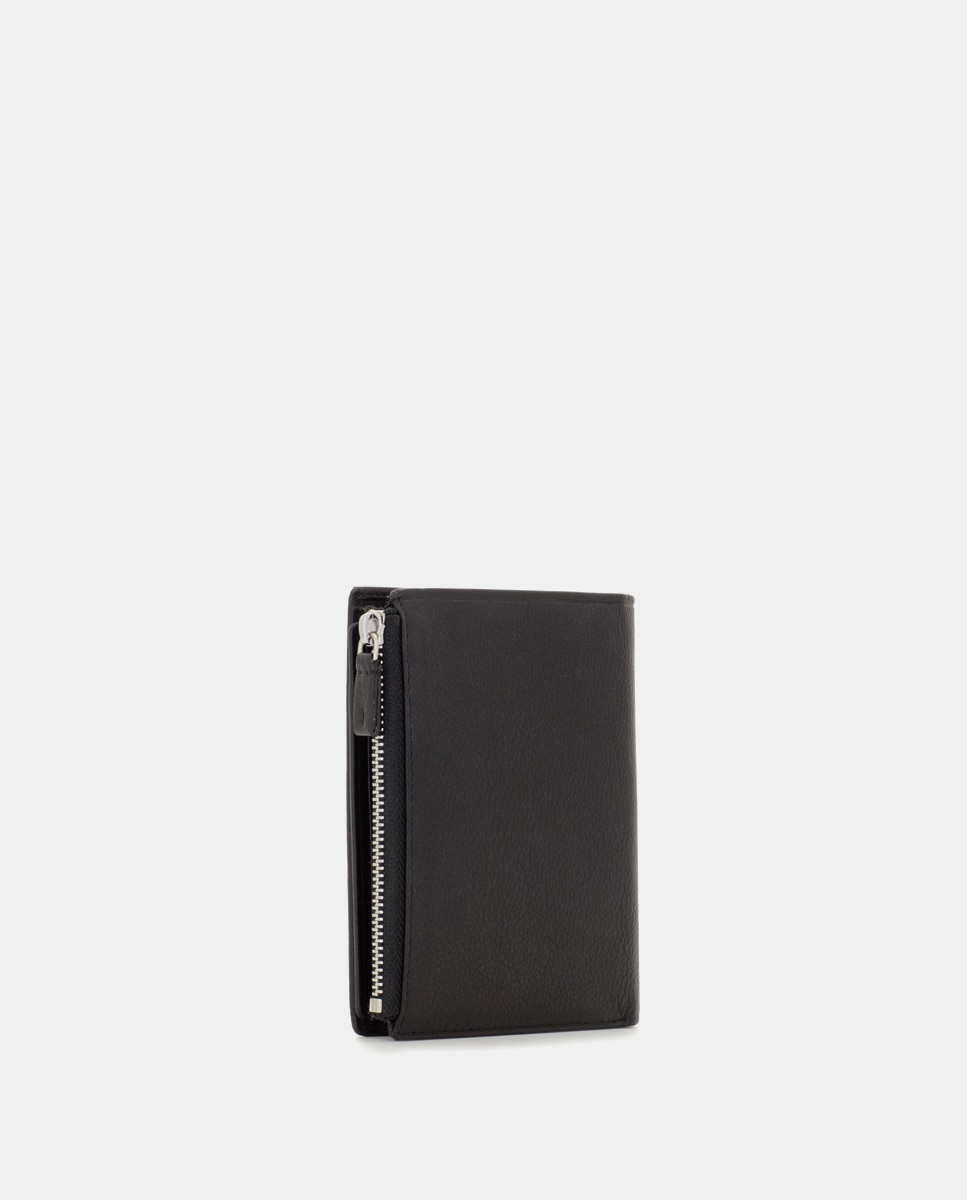 Cartera de hombre de piel con monedero - Scharlau - Negro Negro-4