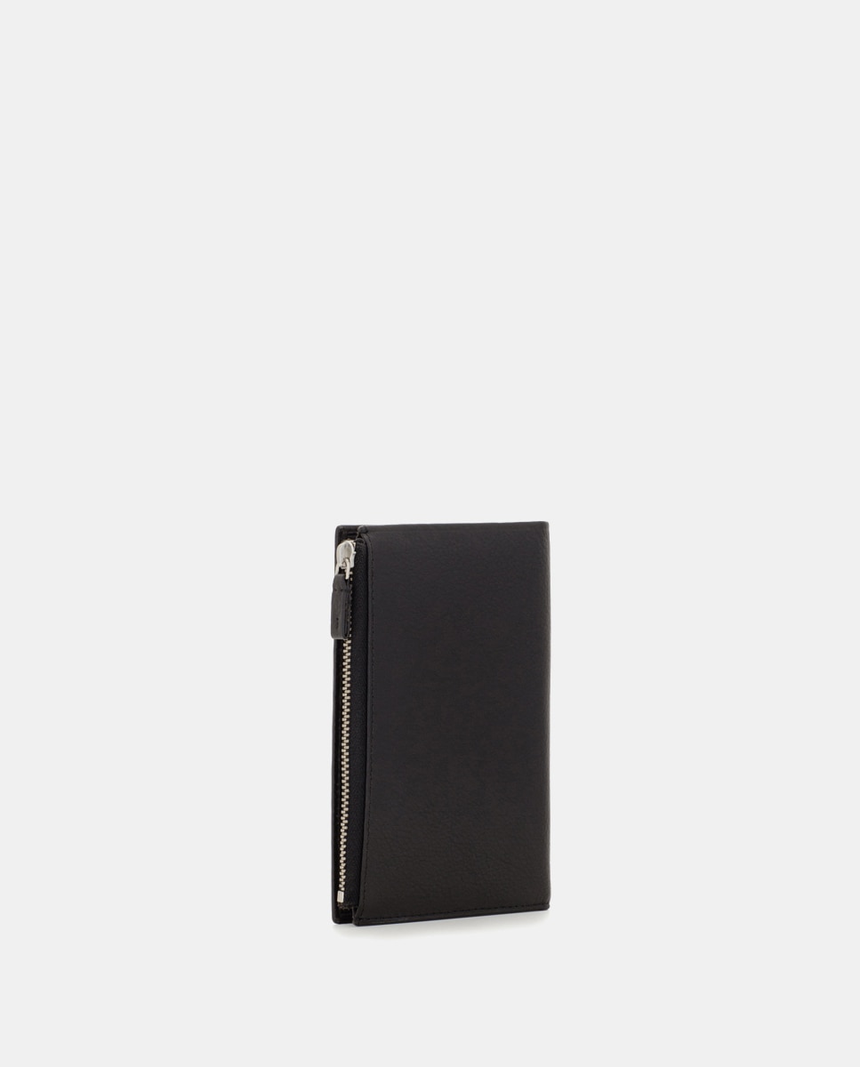 Cartera de hombre de piel con monedero - Scharlau - Negro Negro-4