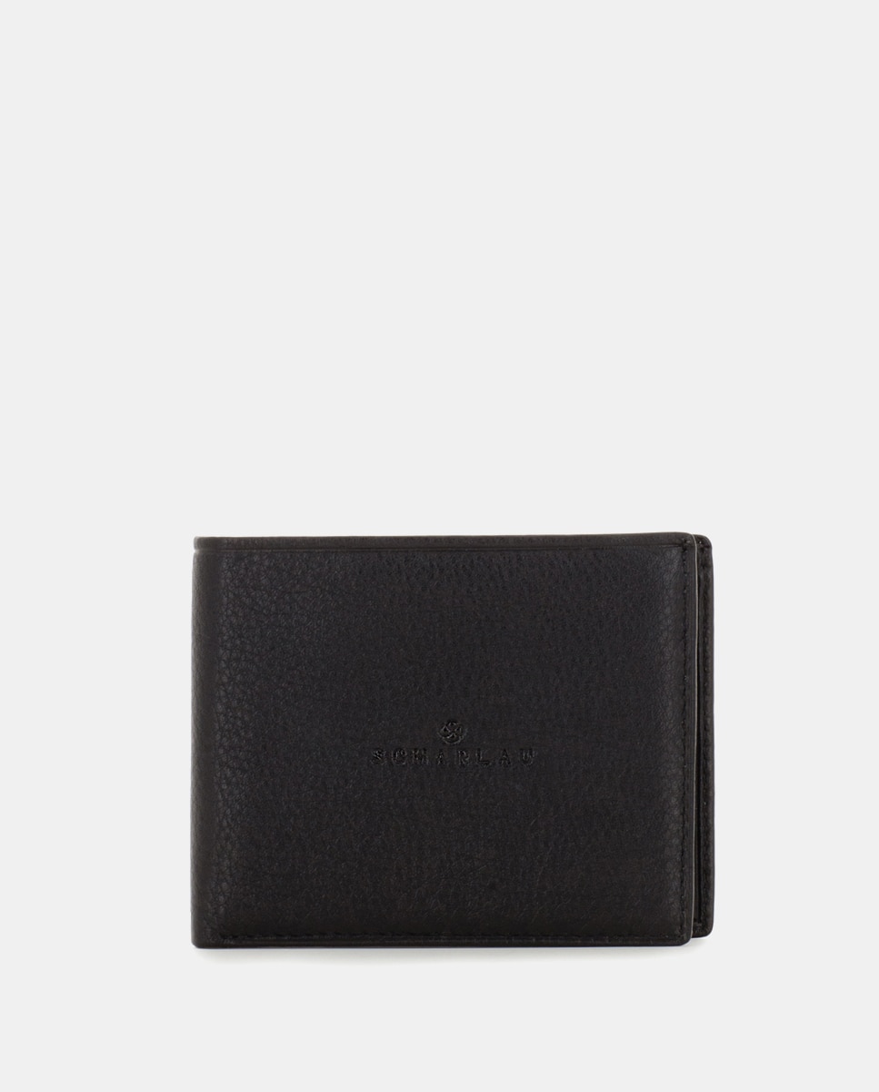 Cartera de hombre de piel - Scharlau - Negro Negro-1