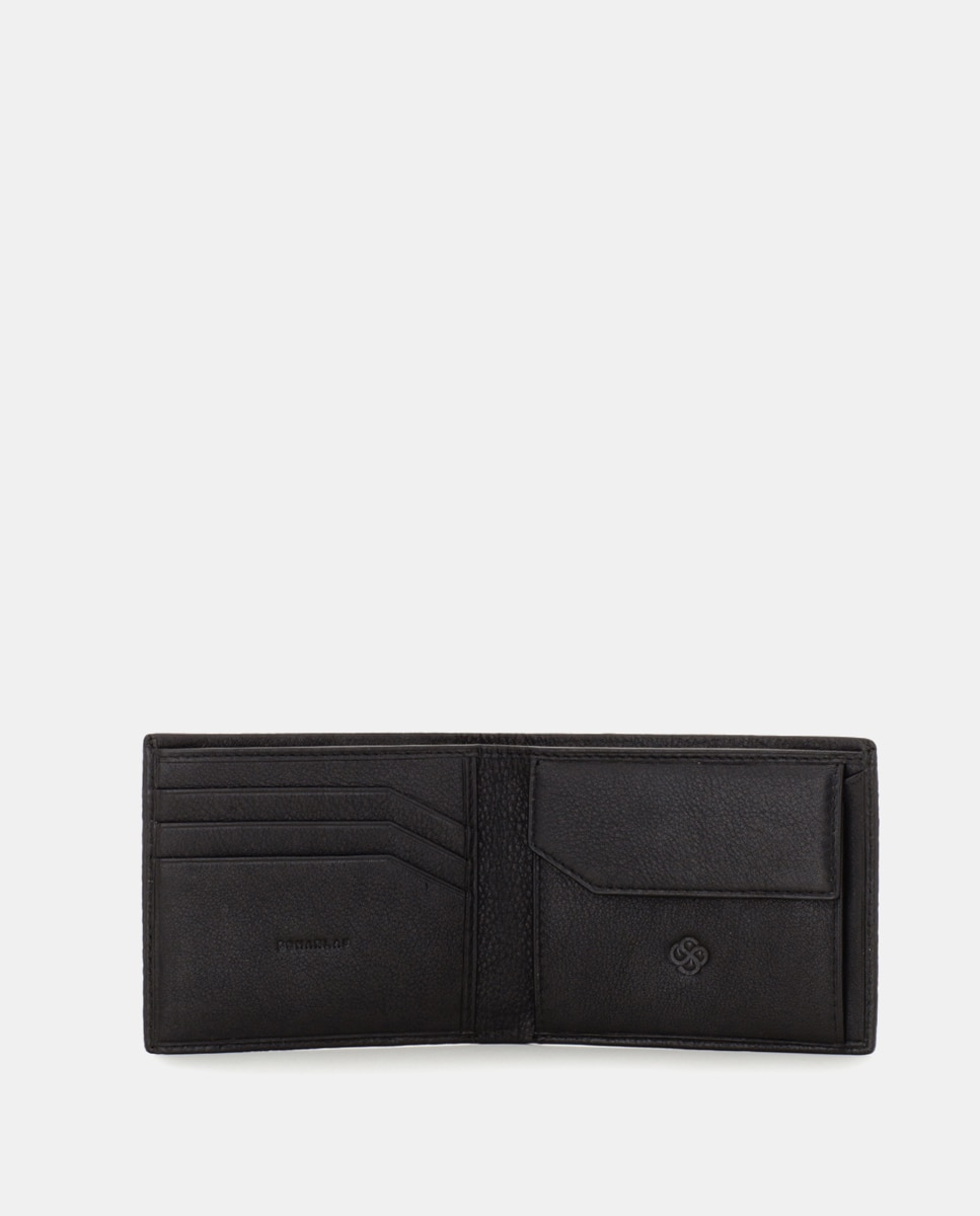 Cartera de hombre de piel - Scharlau - Negro Negro-3