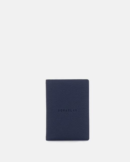 Imagen 0 de Cartera antirrobo de hombre de piel en color azul marino