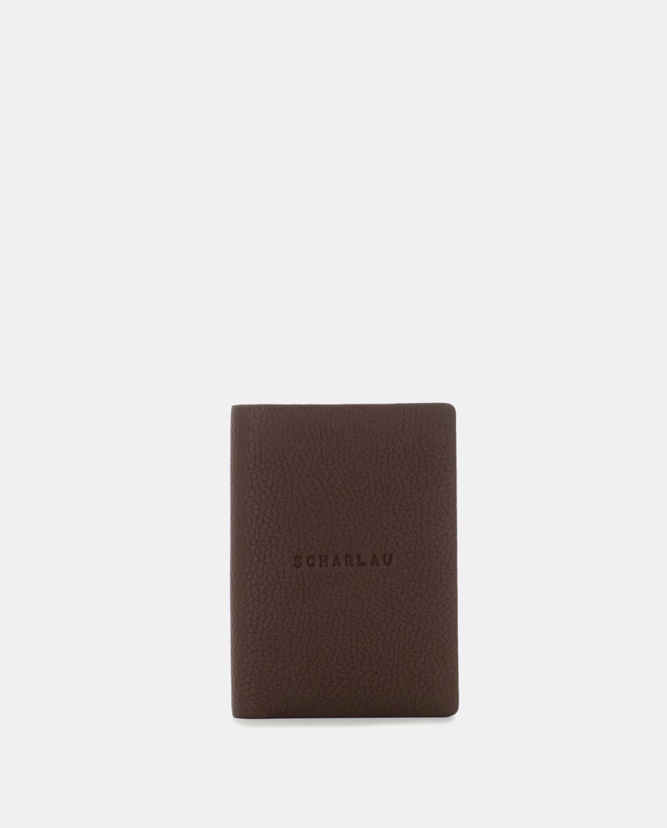 Cartera antirrobo de hombre de piel - Scharlau - Marrón oscuro Marrón oscuro-1
