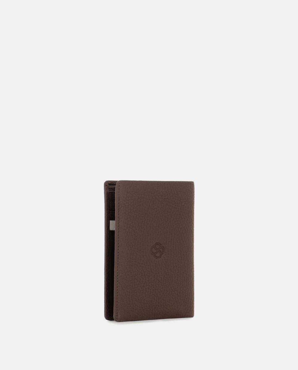 Cartera antirrobo de hombre de piel - Scharlau - Marrón oscuro Marrón oscuro-4