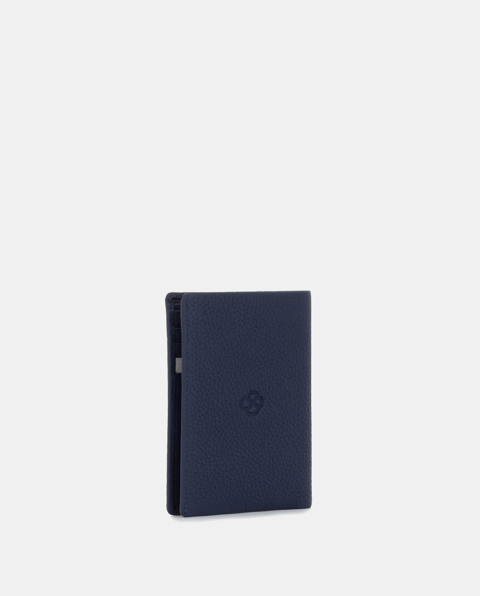Cartera antirrobo de hombre de piel - Scharlau - Azul marino Azul marino-4