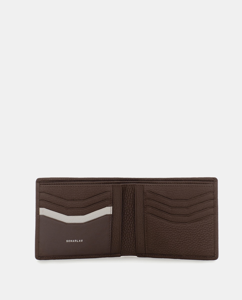 Cartera antirrobo de hombre de piel - Scharlau - Marrón oscuro Marrón oscuro-3