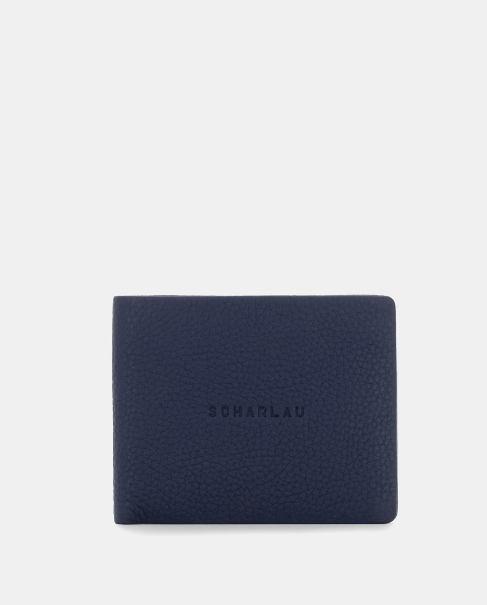 Cartera antirrobo de hombre de piel - Scharlau - Azul marino Azul marino-1