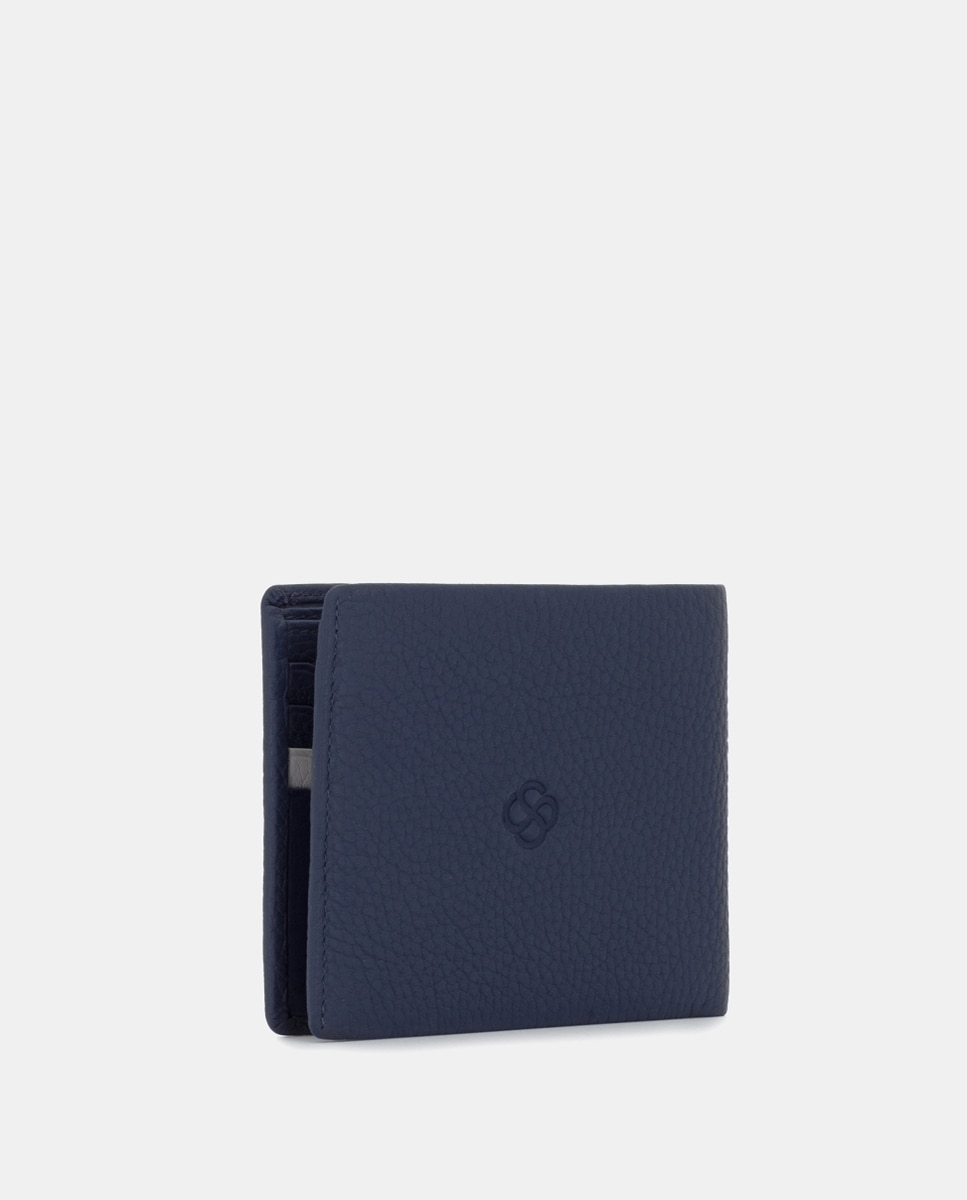 Cartera antirrobo de hombre de piel - Scharlau - Azul marino Azul marino-4