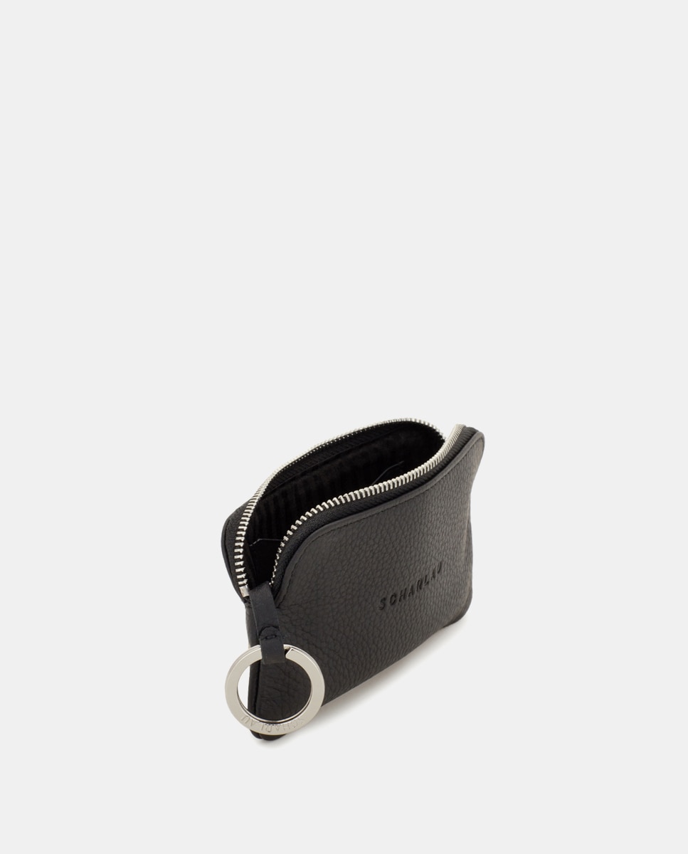 Monedero de hombre de piel para llaves - Scharlau - Negro Negro-4