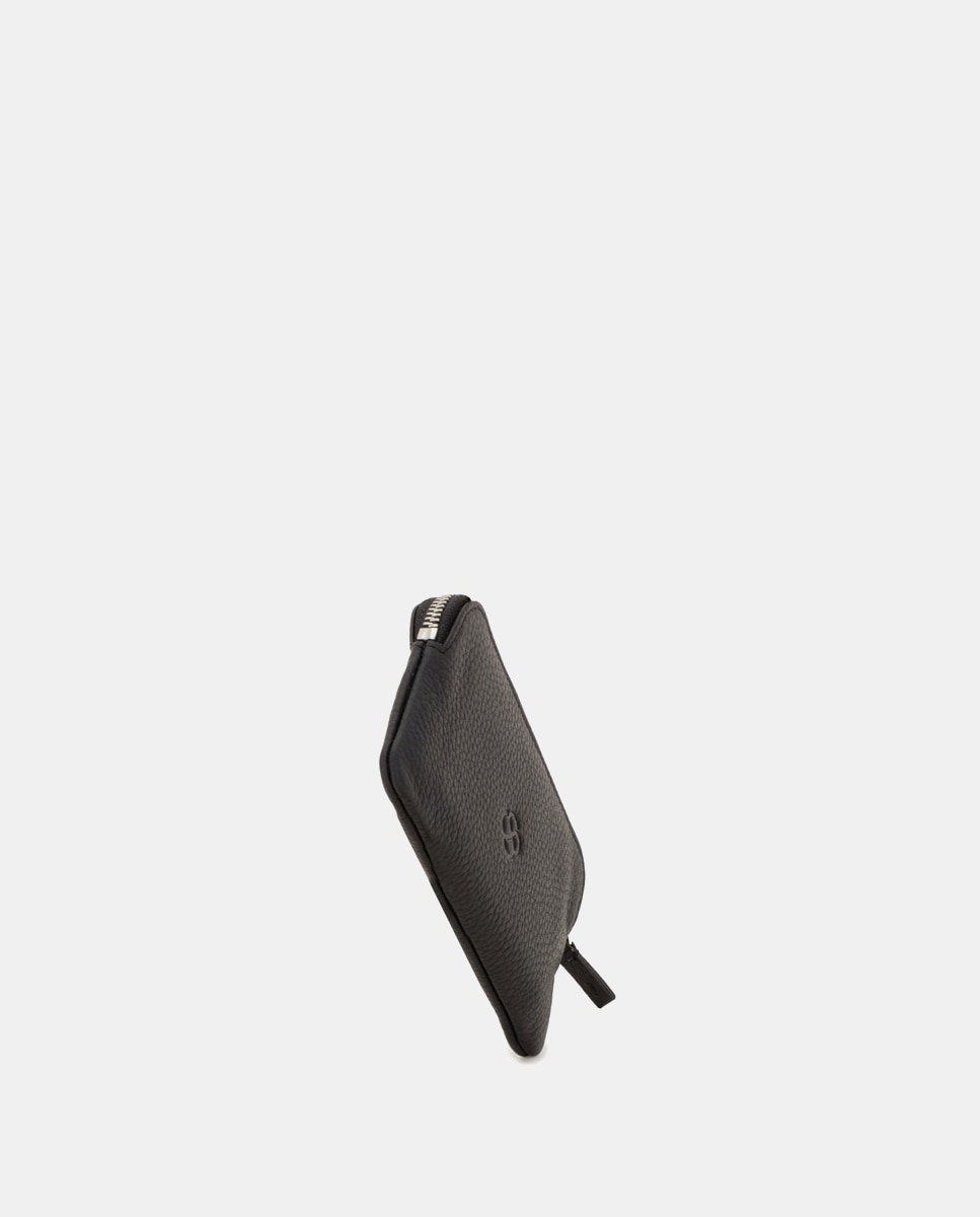 Monedero de hombre de piel para llaves - Scharlau - Negro Negro-3