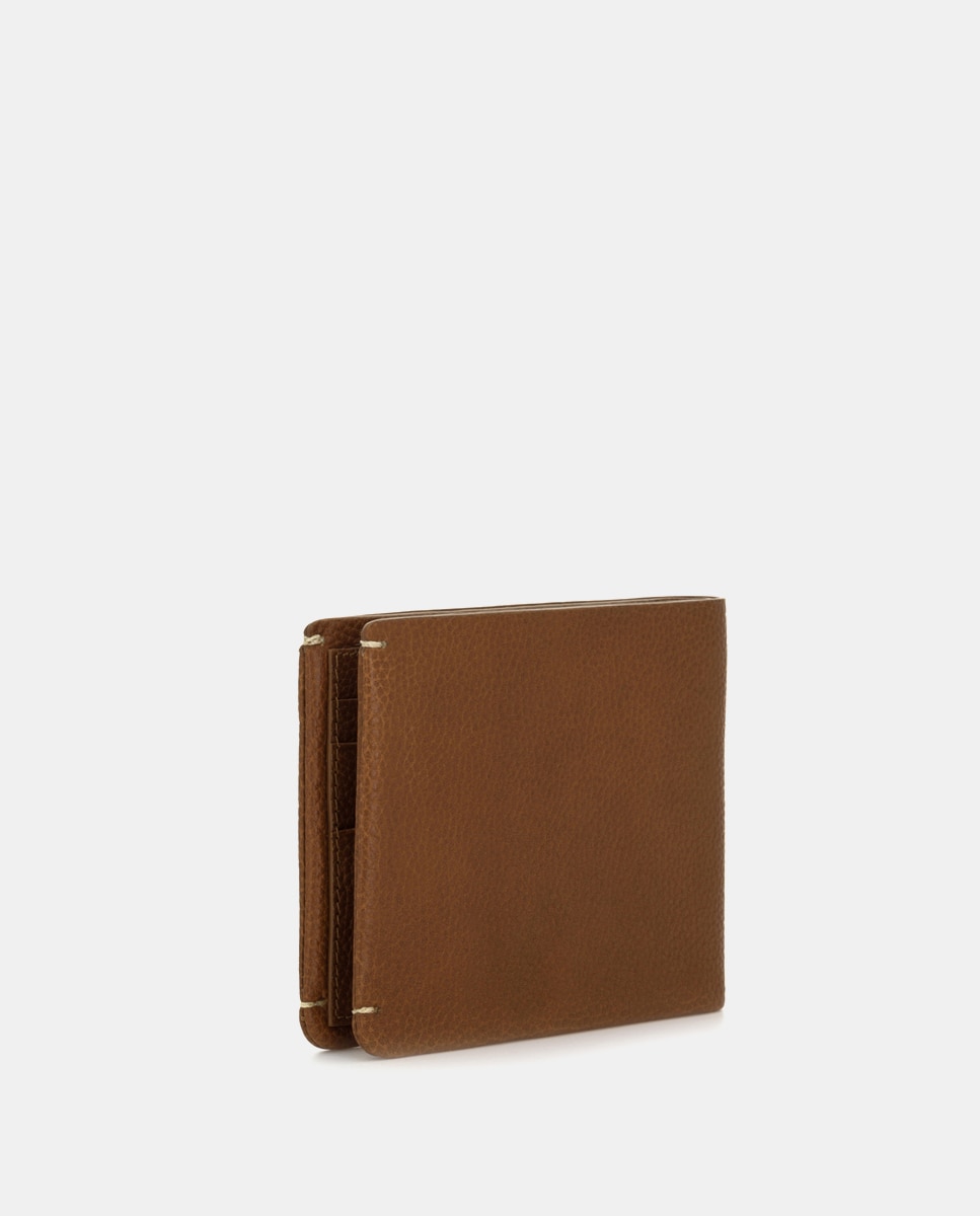 Cartera de hombre de piel - Scharlau - Camel Camel-4