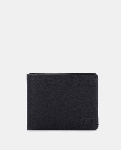 Imagen 0 de Cartera antirrobo de hombre de piel en color negro