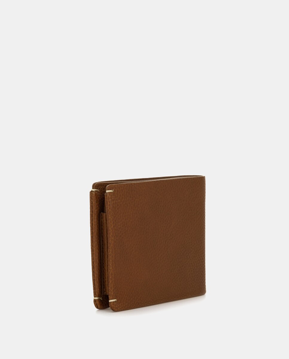Cartera de hombre de piel - Scharlau - Camel Camel-4