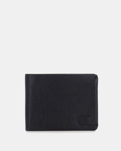 Imagen 0 de Cartera antirrobo de hombre de piel en color negro