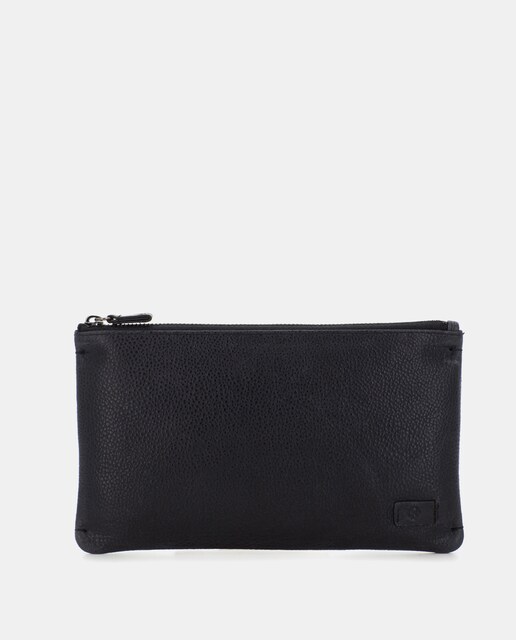 Imagen 0 de Cartera de viaje grande unisex de piel en color negro