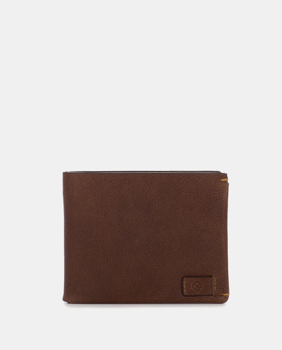 Cartera de hombre de piel - Scharlau - Marrón Marrón-1