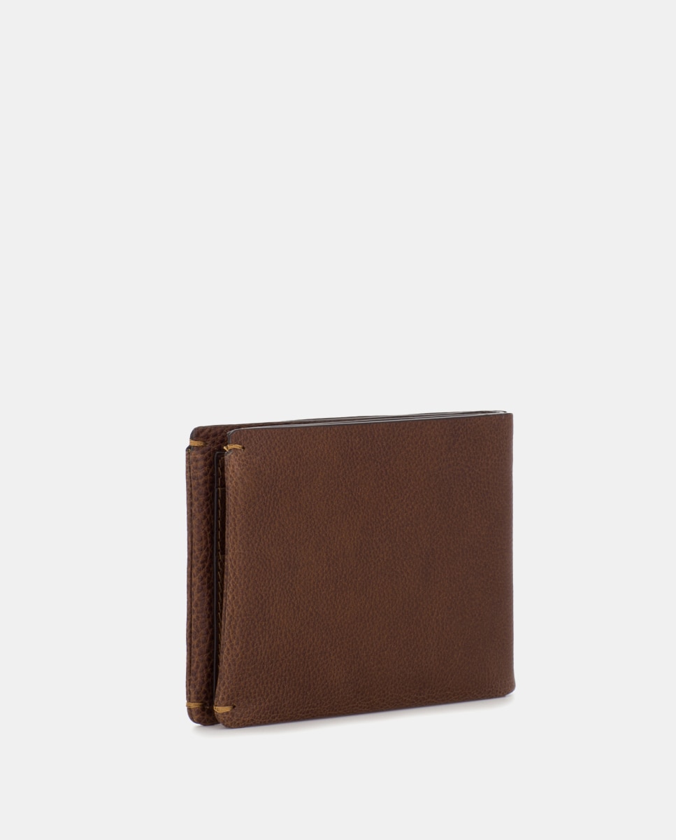 Cartera de hombre de piel - Scharlau - Marrón Marrón-4