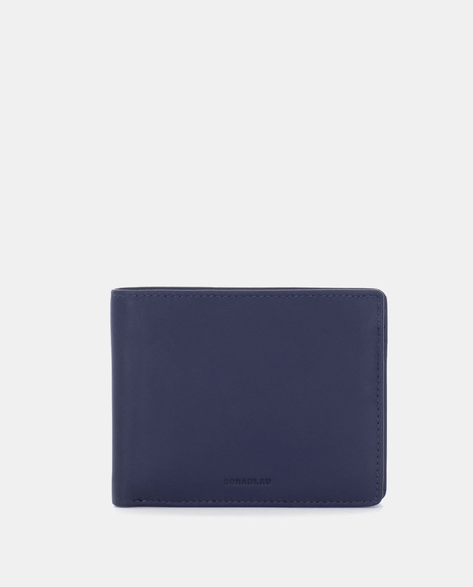 Cartera de hombre de piel con monedero - Scharlau - Verde Verde-1