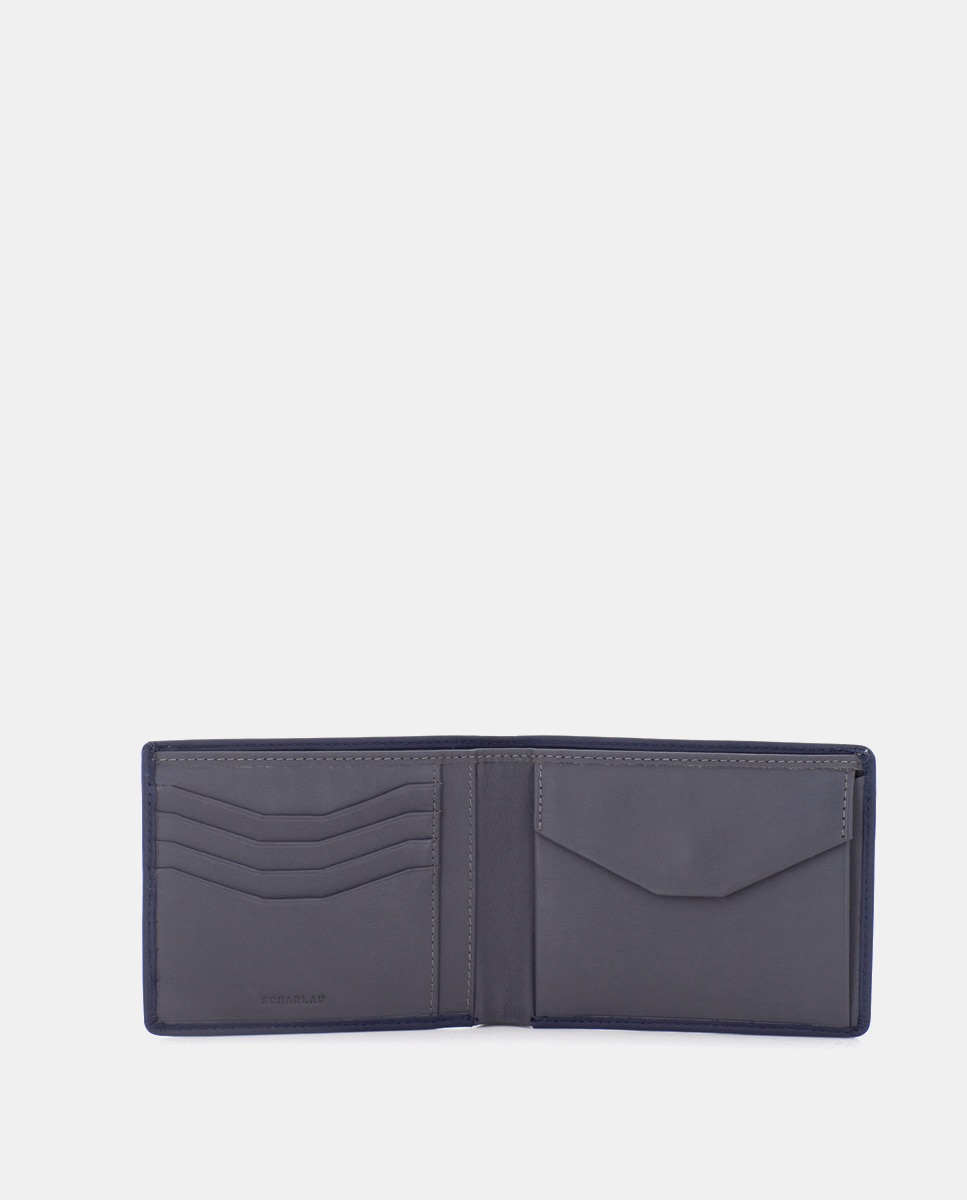 Cartera de hombre de piel con monedero - Scharlau - Verde Verde-4