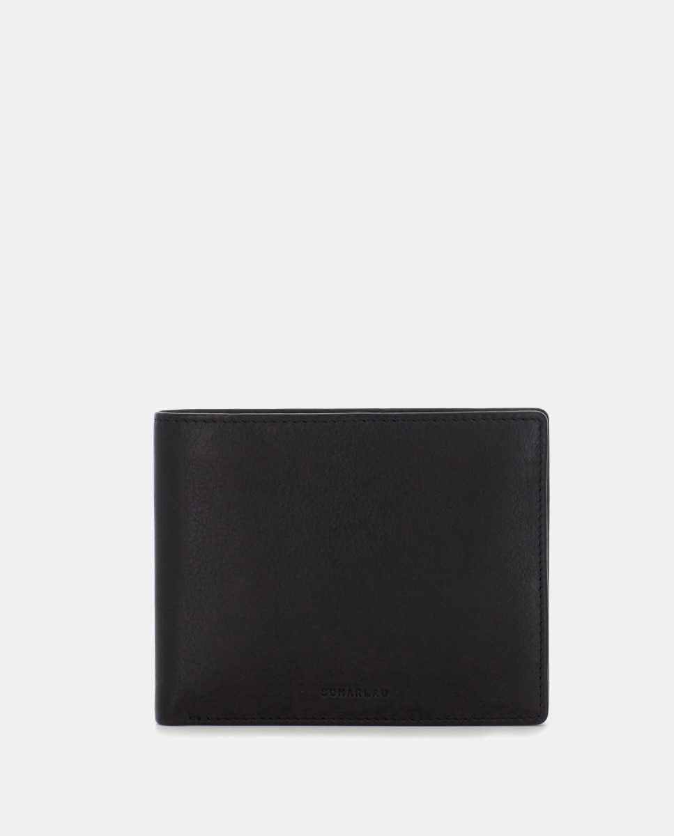 Cartera de hombre de piel - Scharlau - Negro Negro-1