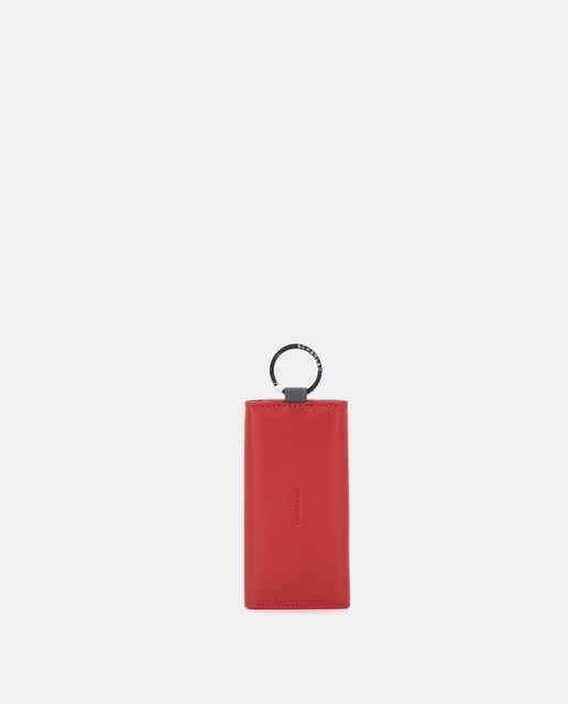Imagen 0 de Cartera para llaves de hombre de piel en color rojo