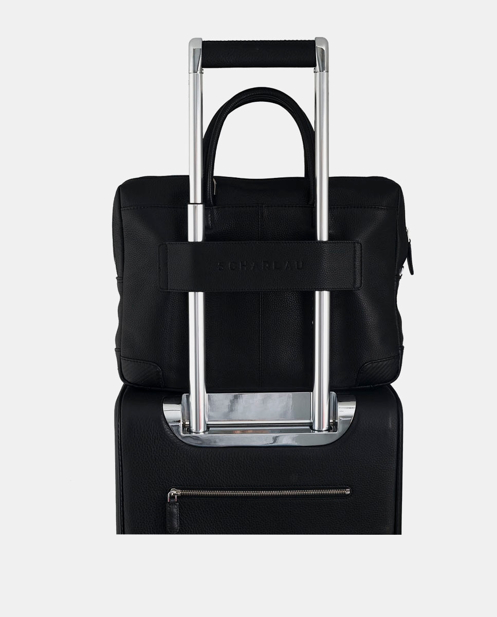 Portadocumentos de mujer de piel para ordenador - Scharlau - Negro Negro-5