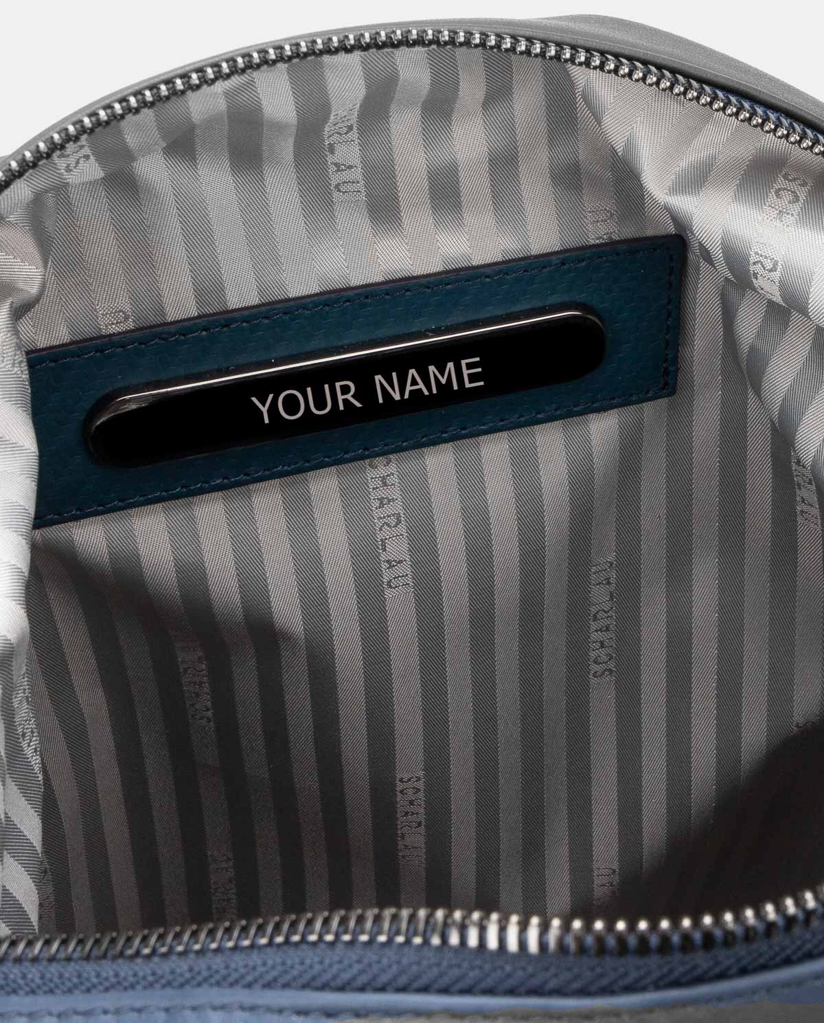 Mochila de mujer de piel para ordenador portátil - Scharlau - Azul Azul-6