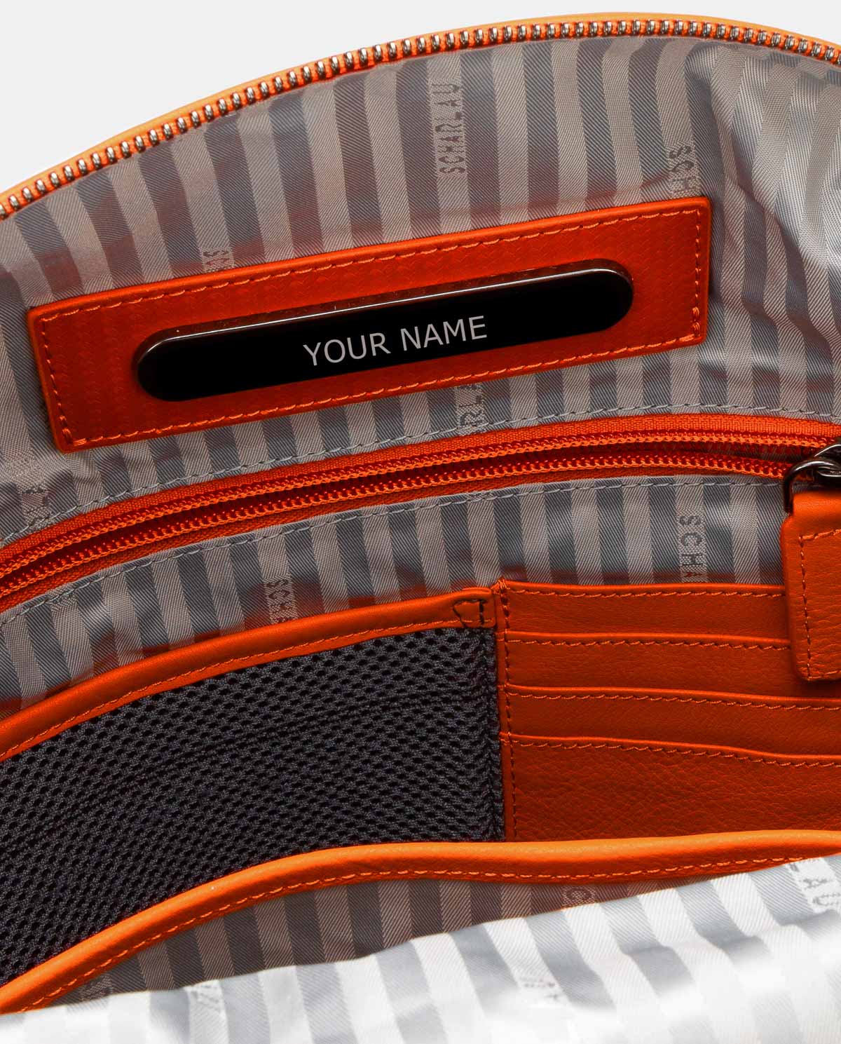Mochila de mujer de piel para ordenador portátil - Scharlau - Naranja Naranja-5