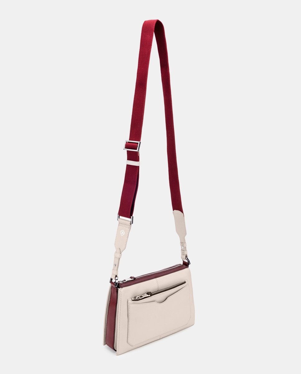 Bolso bandolera de mujer de piel pequeño - Scharlau - Blanco Blanco-3