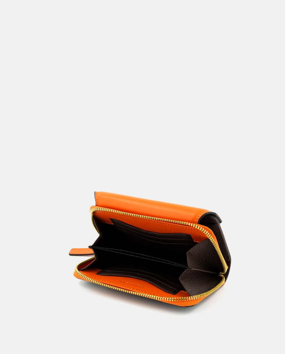 Imagen 2 de Cartera de mujer de piel con solapa - Scharlau - Marrón Marrón
