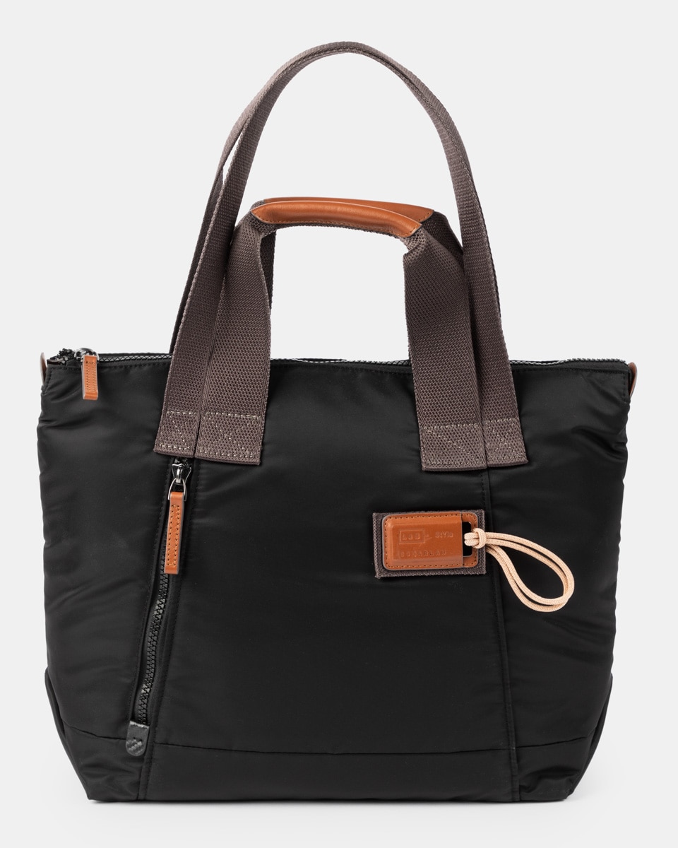 Bolso de hombro repelente al agua en color - Scharlau - Negro Negro-1