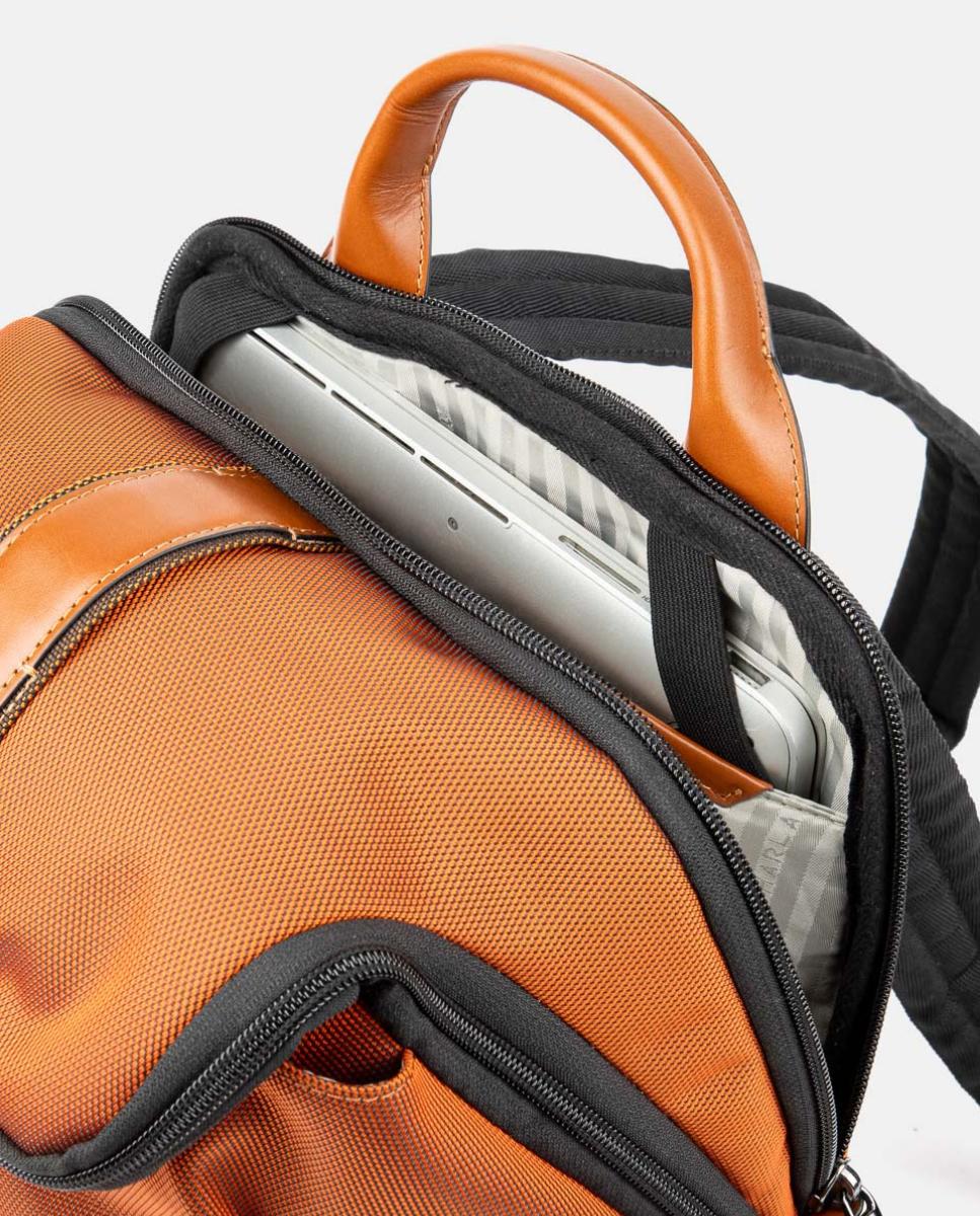 Mochila de mujer pequeña para ordenador portátil - Scharlau - Naranja Naranja-3
