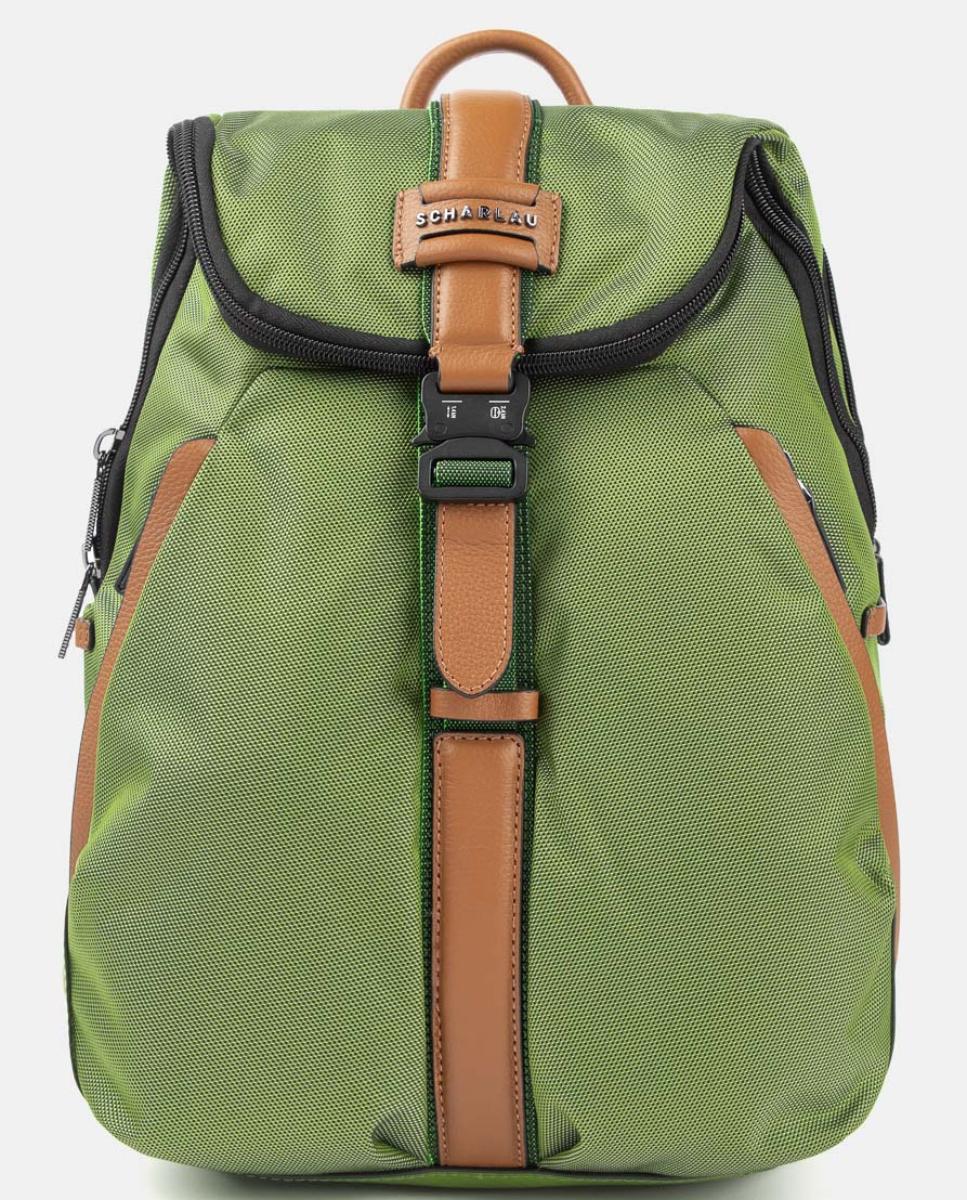 Mochila de mujer pequeña para ordenador portátil - Scharlau - Verde Verde-1