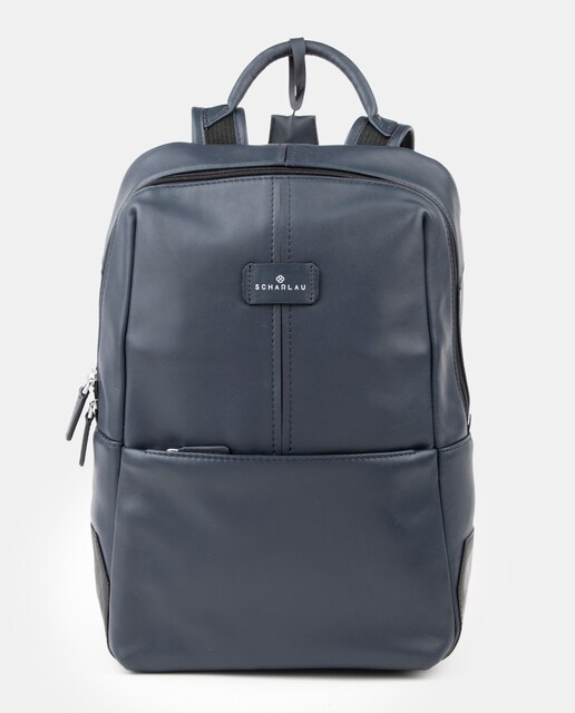 Imagen 0 de Mochila Scharlau de piel pequeña para ordenador portátil