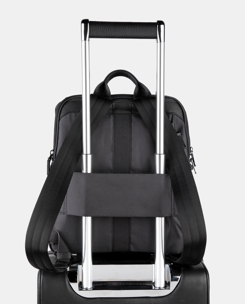 Mochila de mujer pequeña para ordenador portátil - Scharlau - Gris oscuro Gris oscuro-3