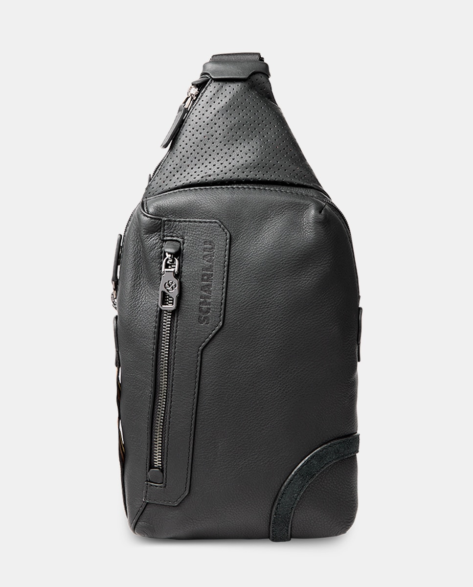 Imagen 0 de Bolso bandolera de hombre de piel Negro