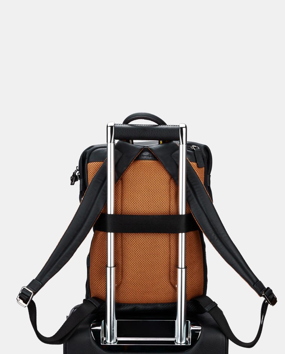 Mochila de mujer de piel para ordenador portátil - Scharlau - Camel Camel-5
