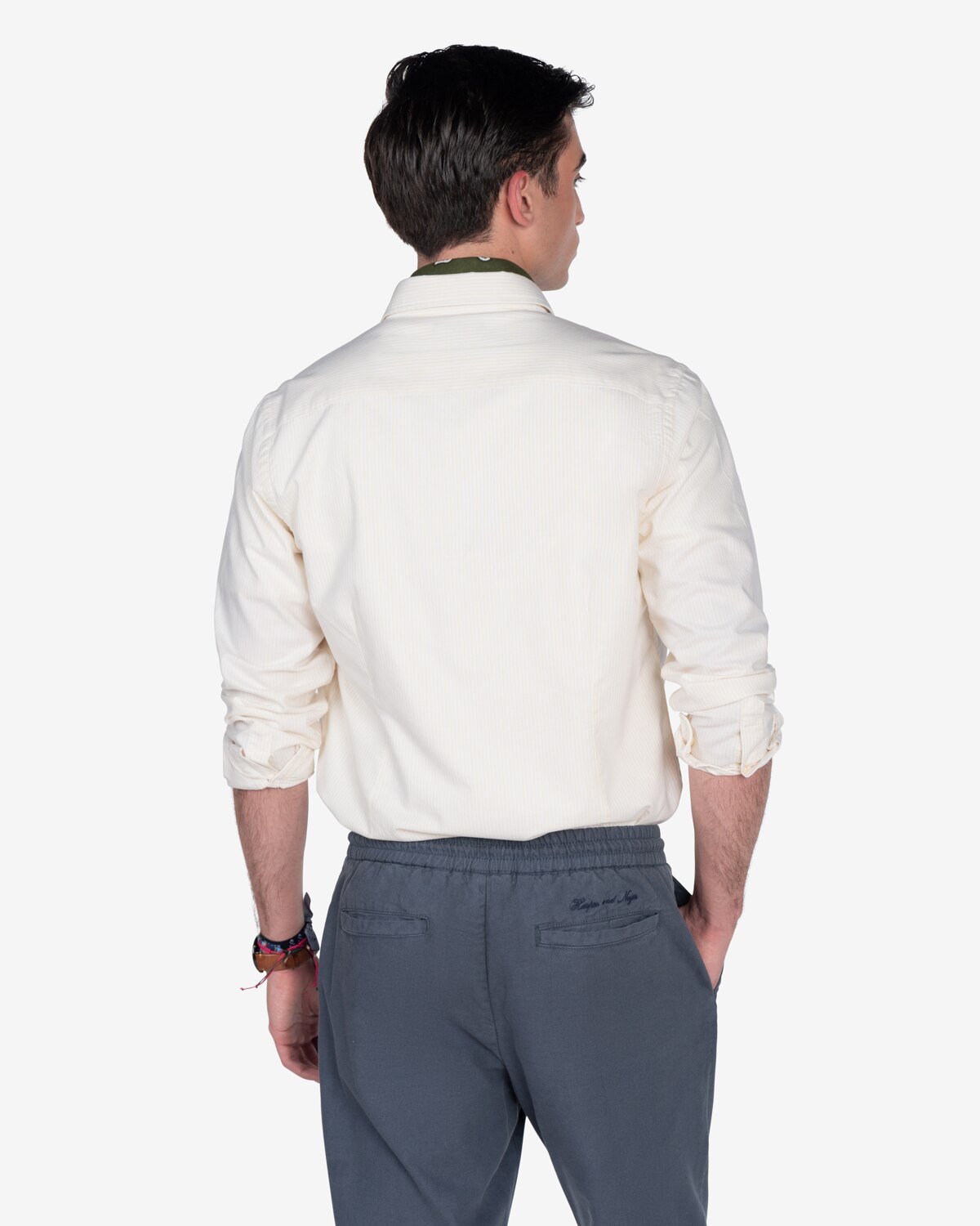 Camisa de hombre slim de rayas - Harper & Neyer - Amarillo Amarillo-2
