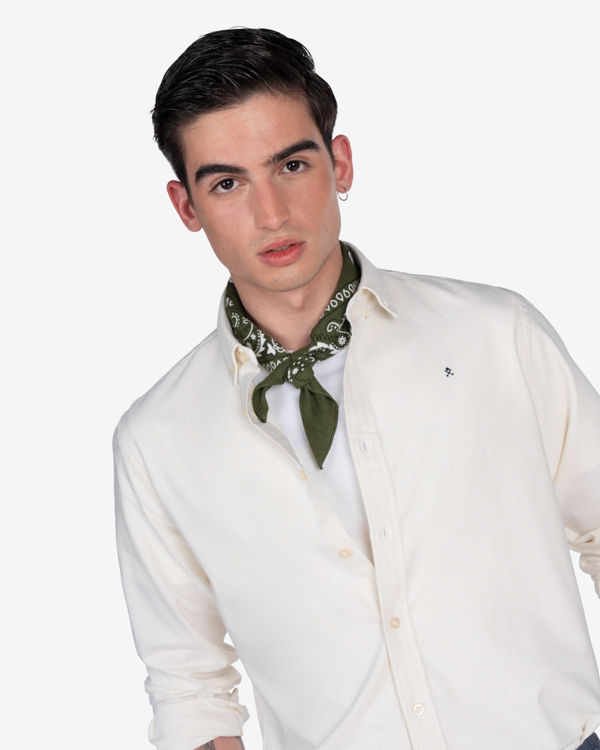 Camisa de hombre slim de rayas - Harper & Neyer - Amarillo Amarillo-3